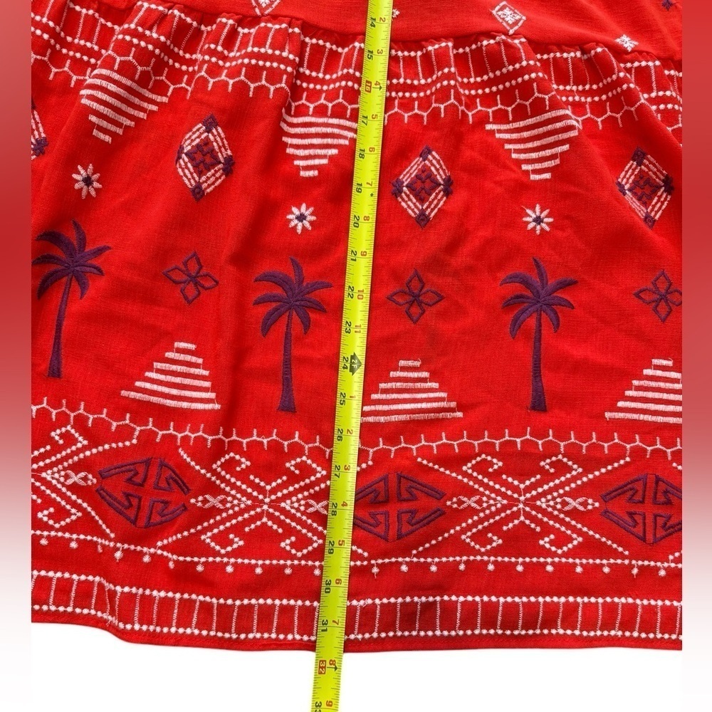 Sofia Vergara Orange Tropical Boho Pull-On Flowy Midi Skirt size S/ top XS - Picture 4 of 16